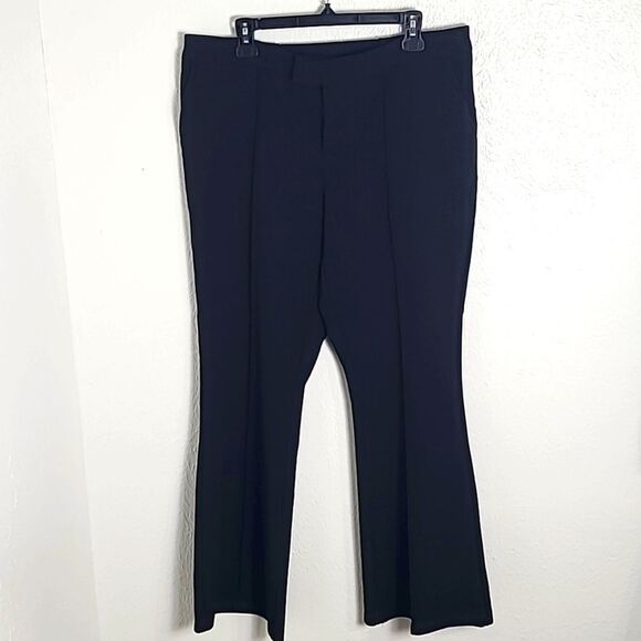 Future Collective Black Ponte Flare Pleated Trouser, Size 14 - Picture 3 of 12